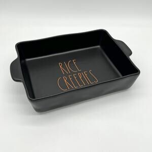 Rae Dunn Rice Creepies Black Halloween Baking Dish Rice Crispy Treats Pan New